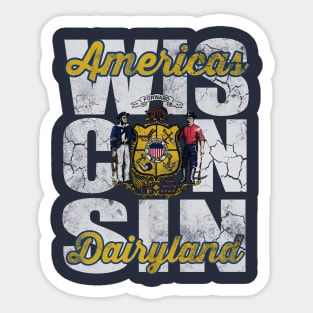 Retro Wisconsin Americas Dairyland Sticker